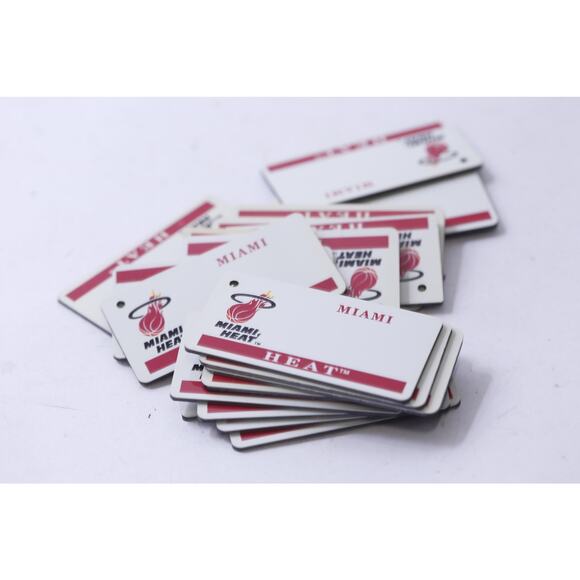 Miami Heat, Name Tags, NBA, Basketball, Keychain, ID Tag, Gym Bag Tag, Travel, - Picture 1 of 2